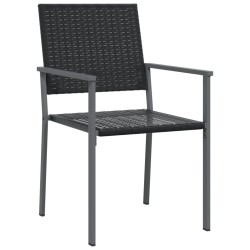 Ensemble à manger de jardin 5 pcs résine tressée acier 