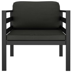 Canapés simples 2 pcs avec coussins Aluminium Anthracite 