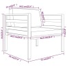 Canapés simples 2 pcs avec coussins Aluminium Anthracite 