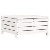 Salon de jardin 5 pcs blanc bois massif de pin 