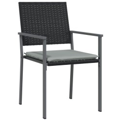 Ensemble à manger de jardin 5 pcs coussins résine tressée acier 