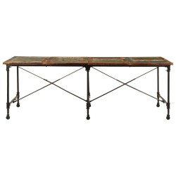 Table à manger 220x90x77 cm bois massif de récupération 