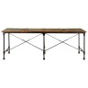 Table à manger 220x90x77 cm bois massif de récupération 