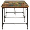 Table à manger 220x90x77 cm bois massif de récupération 