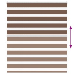 Store zèbre marron 125x100cm largeur du tissu 120,9cm polyester 