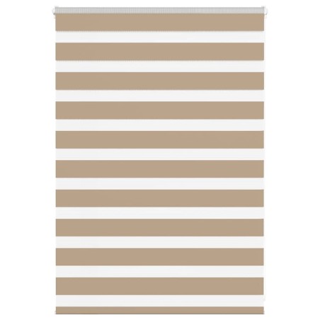 Store zèbre marron sable largeur du tissu 105,9 cm polyester 