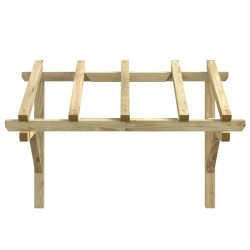 Auvent de porte 150x100x100 cm Bois de pin solide 
