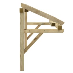 Auvent de porte 150x100x100 cm Bois de pin solide 