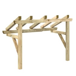 Auvent de porte 150x100x100 cm Bois de pin solide 