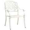 Chaises de jardin lot de 2 Aluminium coulé Blanc 