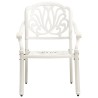 Chaises de jardin lot de 2 Aluminium coulé Blanc 