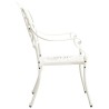Chaises de jardin lot de 2 Aluminium coulé Blanc 