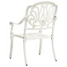 Chaises de jardin lot de 2 Aluminium coulé Blanc 