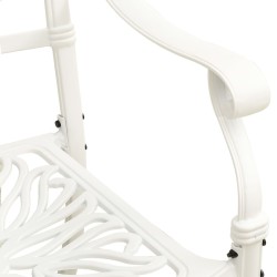 Chaises de jardin lot de 2 Aluminium coulé Blanc 