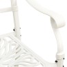 Chaises de jardin lot de 2 Aluminium coulé Blanc 