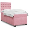 Sommier à lattes de lit avec matelas Rose 100x200 cm Velours 