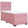Sommier à lattes de lit avec matelas Rose 100x200 cm Velours 