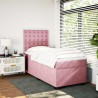Sommier à lattes de lit avec matelas Rose 100x200 cm Velours 