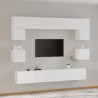 Ensemble de meubles TV 8 pcs Blanc Bois d'ingénierie 