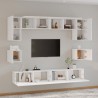 Ensemble de meubles TV 8 pcs Blanc Bois d'ingénierie 
