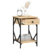 Tables de chevet 2pcs chêne sonoma 40x42x60cm bois d'ingénierie 