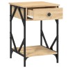 Tables de chevet 2pcs chêne sonoma 40x42x60cm bois d'ingénierie 