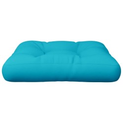 Coussin de palette turquoise 50x50x12 cm tissu 