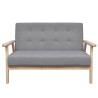 Ensemble de canapés 2 pcs Tissu Gris clair 