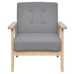 Ensemble de canapés 2 pcs Tissu Gris clair 