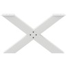 Pieds de table basse en forme de X, 2 pièces, blanc, 70 x (42-43) cm, acier 