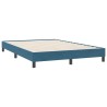 Cadre de lit sans matelas bleu foncé 140x220 cm velours 