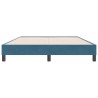Cadre de lit sans matelas bleu foncé 140x220 cm velours 