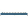 Cadre de lit sans matelas bleu foncé 140x220 cm velours 