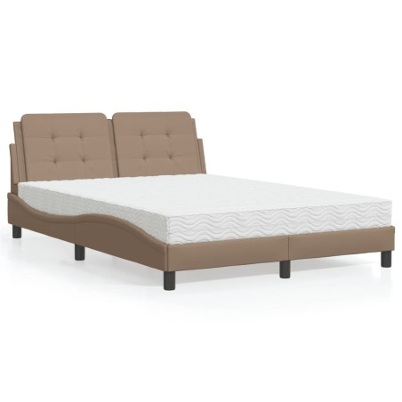 Lit avec matelas cappuccino 120x200 cm similicuir 