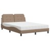 Lit avec matelas cappuccino 120x200 cm similicuir 