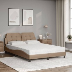 Lit avec matelas cappuccino 120x200 cm similicuir 