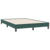 Cadre de lit sans matelas vert foncé 140x220 cm velours 