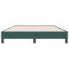 Cadre de lit sans matelas vert foncé 140x220 cm velours 