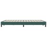 Cadre de lit sans matelas vert foncé 140x220 cm velours 