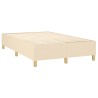 Sommier à lattes de lit avec matelas Crème 120x200 cm Tissu 