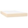 Sommier à lattes de lit avec matelas Crème 120x200 cm Tissu 