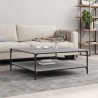 Table basse sonoma gris 100x100x40 cm bois d'ingénierie 
