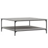 Table basse sonoma gris 100x100x40 cm bois d'ingénierie 