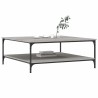 Table basse sonoma gris 100x100x40 cm bois d'ingénierie 