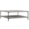 Table basse sonoma gris 100x100x40 cm bois d'ingénierie 