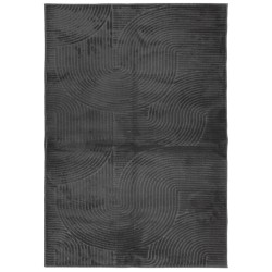Tapis IZA poils courts style scandinave anthracite 140x200 cm 