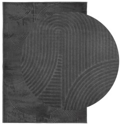 Tapis IZA poils courts style scandinave anthracite 140x200 cm 