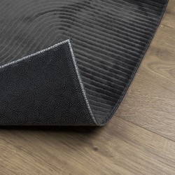 Tapis IZA poils courts style scandinave anthracite 140x200 cm 