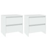 Tables de chevet 2 pcs blanc 45x34,5x44,5 cm bois d’ingénierie 