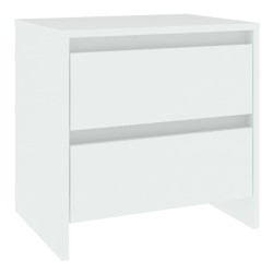 Tables de chevet 2 pcs blanc 45x34,5x44,5 cm bois d’ingénierie 